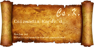 Csizmadia Karád névjegykártya